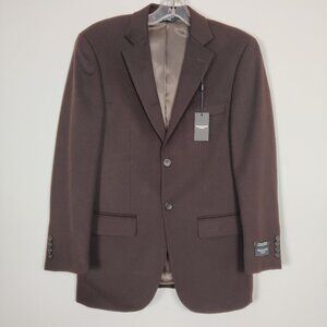 Pronto Uomo Couture NEW Men's Blazer Size 38R Brown Wool Silk Cashmere Old Money
